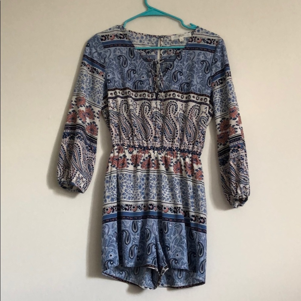 Multicolor paisley print romper